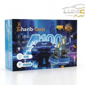 هدلایت M100 پایه H4 آفتابی/سفید 6500 لومن